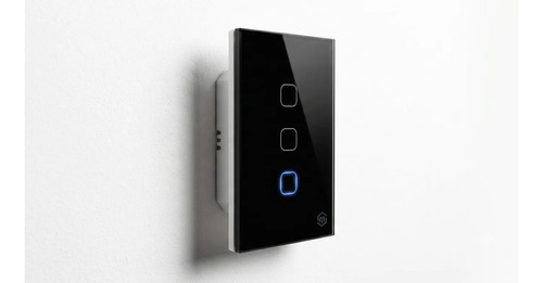 Tecla Touch Wifi Inteligente 3 Interruptores Sm 10 A 220v Negro