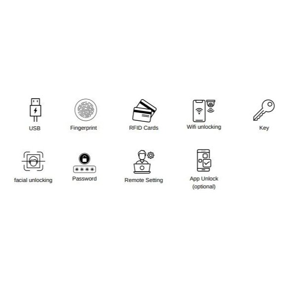 Cerradura Inteligente con Reconocimiento Facial y Huella Digital K-0205